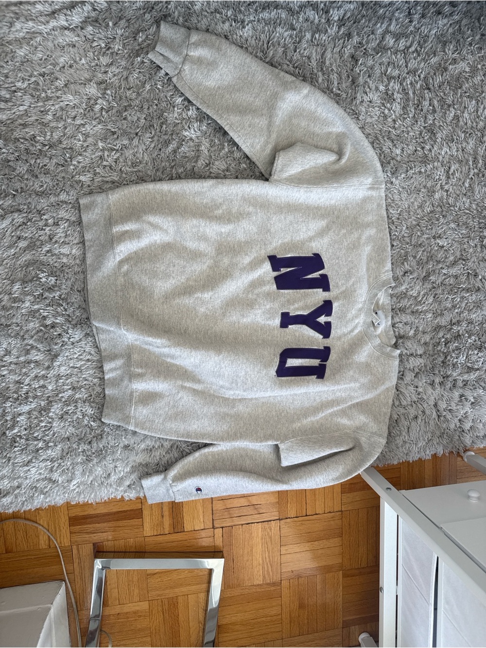 Gray NYU Crewneck Sweatshirt - champion